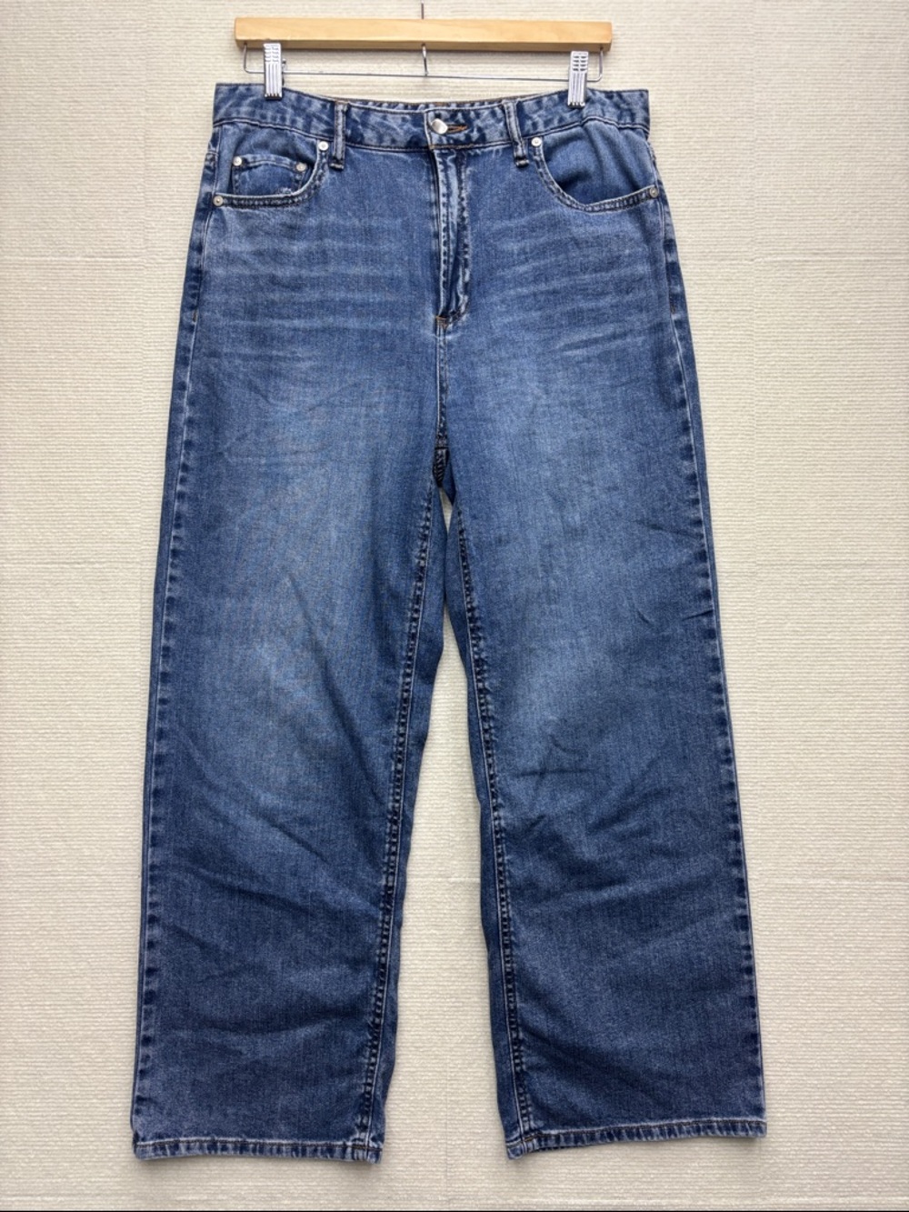 Oat New York | 10/30 10 30 cloud luxe Classic Wide-Leg Blue Denim Jeans